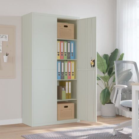 Armario archivador de acero gris claro 90x40x180 cm vidaXL