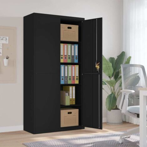 Armario archivador de acero negro 90x40x180 cm vidaXL