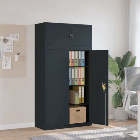 vidaXL Taquilla de acero gris antracita 90x40x180 cm (1/5)