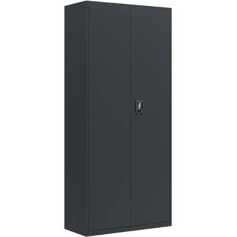 Armario archivador de acero gris antracita 90x40x200 cm vidaXL