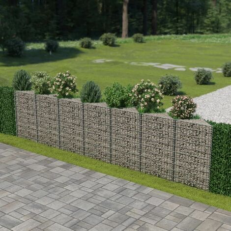 Muro de gaviones de acero 450x30x100 cm vidaXL