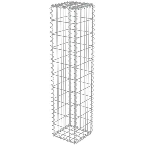 Muro de gaviones con cubiertas acero galvanizado 20x20x100 cm vidaXL