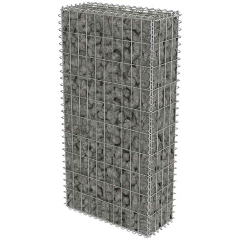 Muro de gaviones con cubiertas acero galvanizado 50x20x100 cm vidaXL