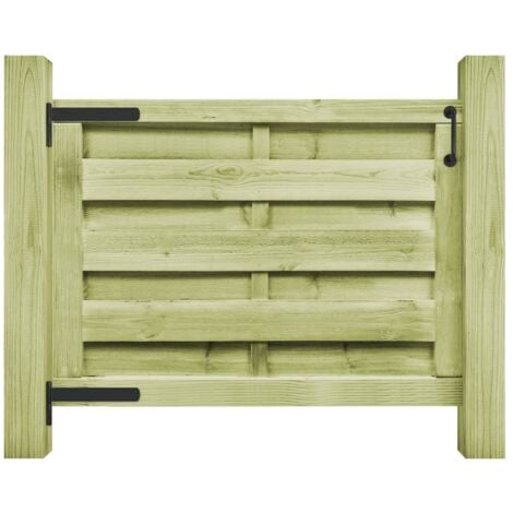 Puerta de jardín madera de pino impregnada verde 100x75 cm vidaXL