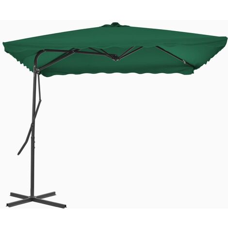 Sombrilla de jardín con palo de acero verde 250x250 cm vidaXL