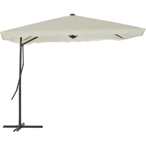 Sombrilla de jardín con palo de acero arena 250x250 cm vidaXL