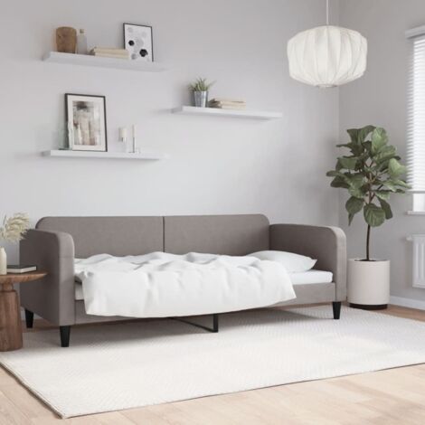 Sofá cama sin colchón tela gris taupe 80x200 cm vidaXL