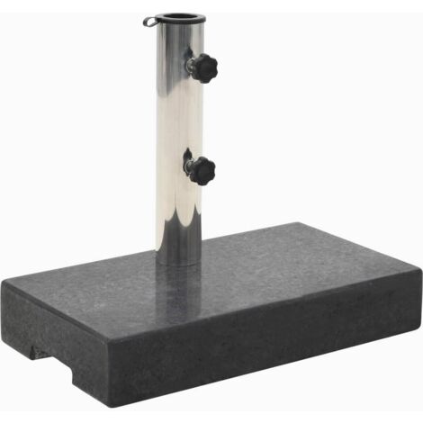 Base de sombrilla de granito rectangular negro 25 kg vidaXL