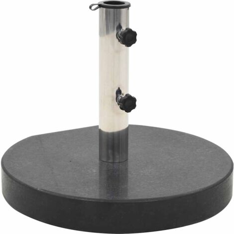 Base de sombrilla redonda de granito negro 28,5 kg vidaXL