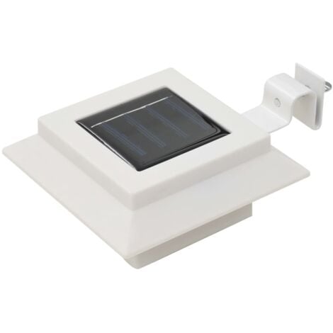Lámparas solares de exterior LED cuadradas 6 uds 12 cm blanco vidaXL