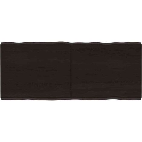 Tablero mesa madera tratada borde vivo marrón 120x50x(2-6) cm vidaXL (1/5)