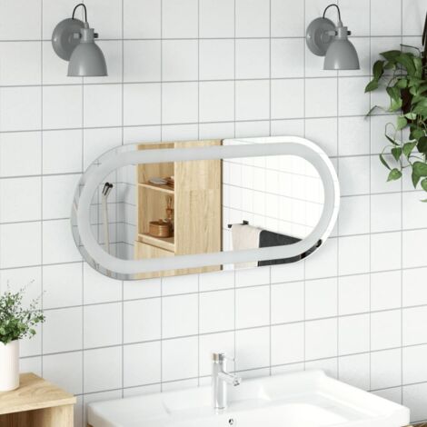 Espejo de baño LED ovalado 70x30 cm vidaXL (1/5)