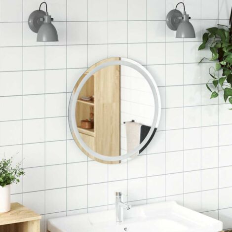 Espejo de baño LED redondo 60 cm vidaXL