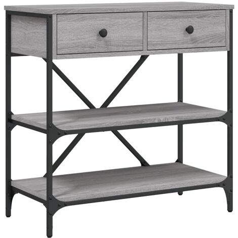 Mesa consola madera de ingeniería gris Sonoma 75x34,5x75 cm vidaXL