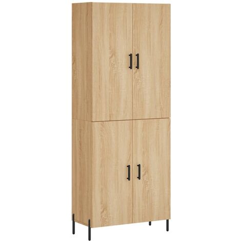 Aparador alto madera contrachapada color roble 69,5x34x180 cm vidaXL (1/5)