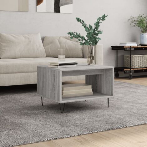 Mesa de centro madera de ingeniería gris Sonoma 60x50x40 cm vidaXL