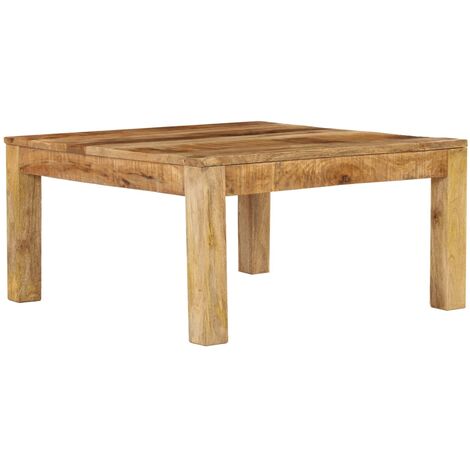 Mesa de centro de madera maciza de mango 80x80x40 cm vidaXL