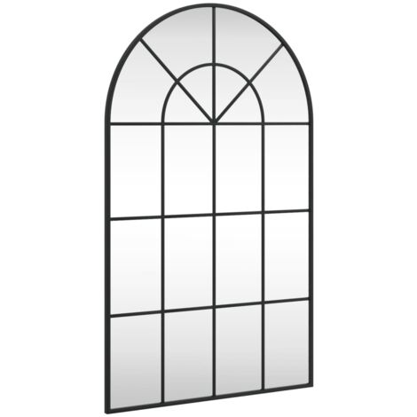 Espejo de pared arco de hierro negro 60x100 cm vidaXL