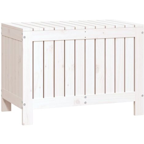 Caja de almacenaje jardín madera de pino blanco 76x42,5x54 cm vidaXL