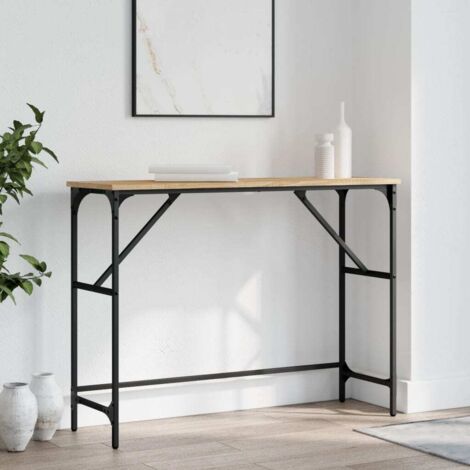 Mesa consola madera de ingeniería roble Sonoma 100x32x75 cm vidaXL