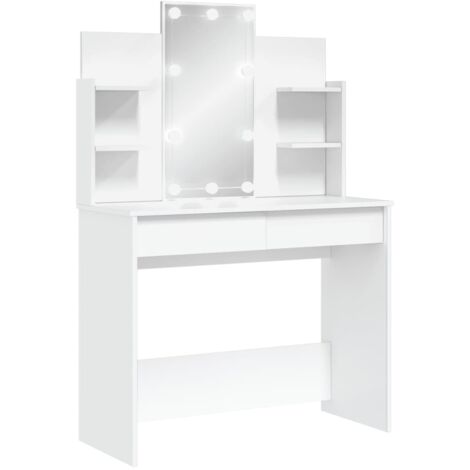 Tocador con luces LED blanco 96x40x142 cm vidaXL