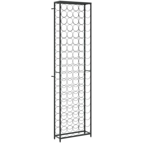 Botellero para 95 botellas hierro forjado negro 54x18x200 cm vidaXL