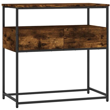 Mesa consola madera de ingeniería roble ahumado 75x40x75 cm vidaXL