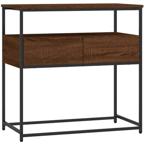 Mesa consola madera de ingeniería marrón roble 75x40x75 cm vidaXL
