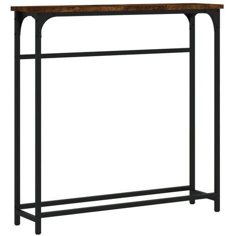 Mesa consola madera de ingeniería roble ahumado 75x19,5x75 cm vidaXL