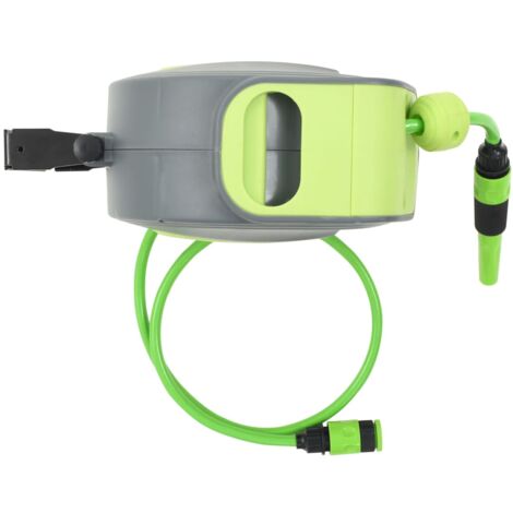 Carrete de manguera retráctil automático de pared 10+1 m vidaXL