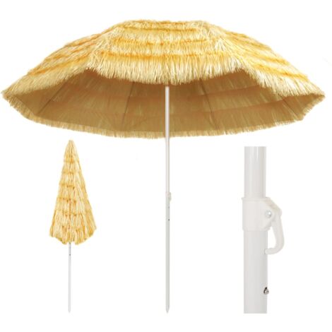Sombrilla de playa estilo Hawaii natural 300 cm vidaXL