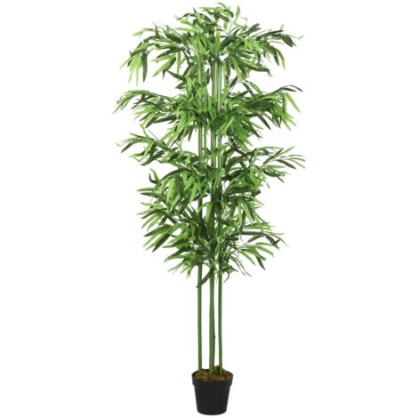 Árbol de bambú artificial con 864 hojas verde 180 cm vidaXL