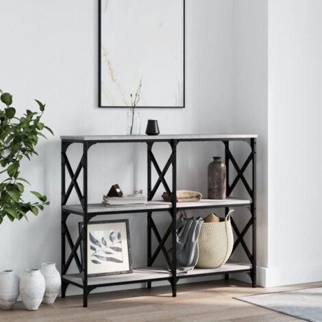 Furniture Limited - Mesa consola madera de ingeniería gris Sonoma (1/5)