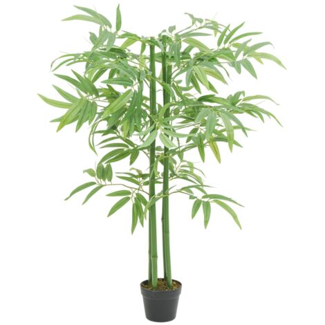 Árbol de bambú artificial con 384 hojas verde 120 cm vidaXL