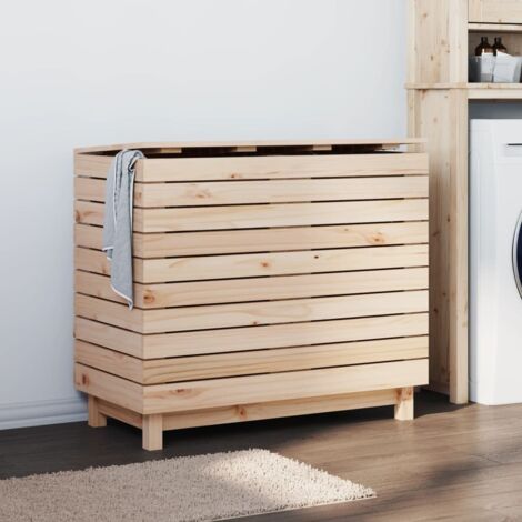 Cesto para la ropa sucia madera maciza de pino 88,5x44x76 cm vidaXL