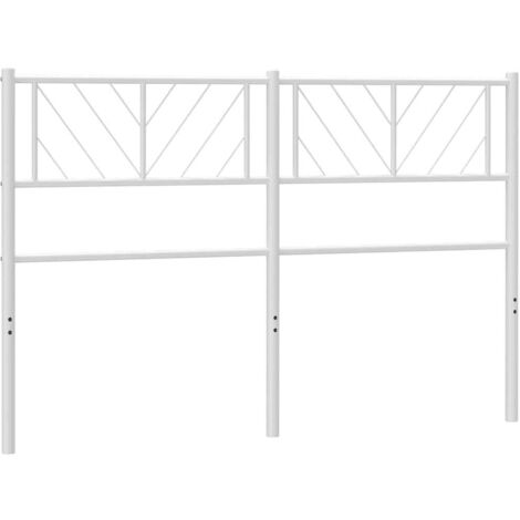 Furniture Limited - Cabecero de metal blanco 150 cm (1/5)