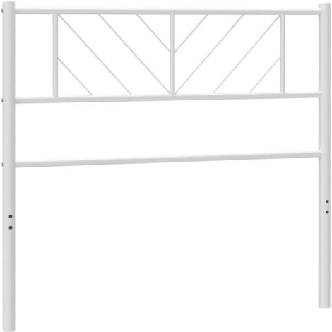 Cabecero de metal blanco 75 cm vidaXL