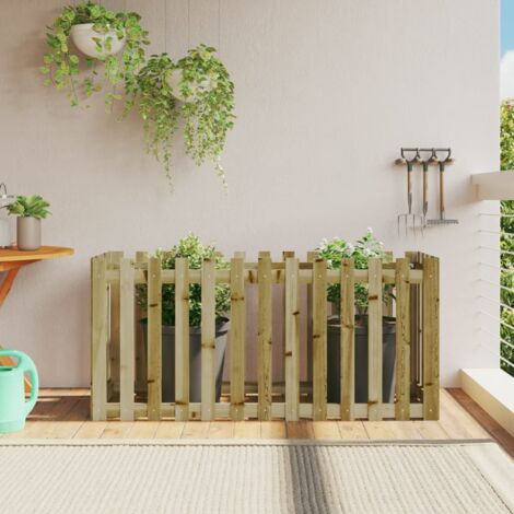 Arriate elevado jardín valla madera impregnada pino 150x50x70cm vidaXL