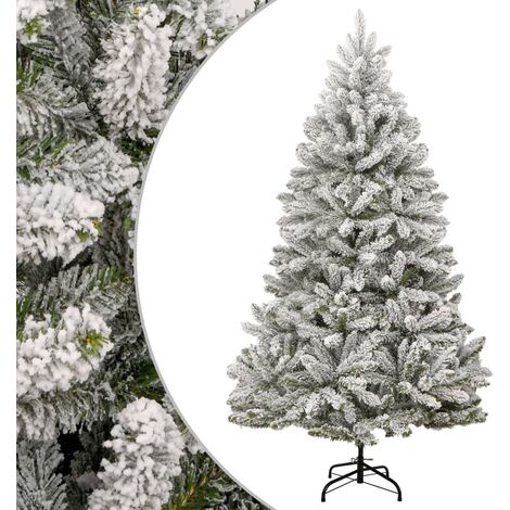 Árbol de Navidad artificial con bisagras y nieve flocada 300 cm vidaXL (1/5)