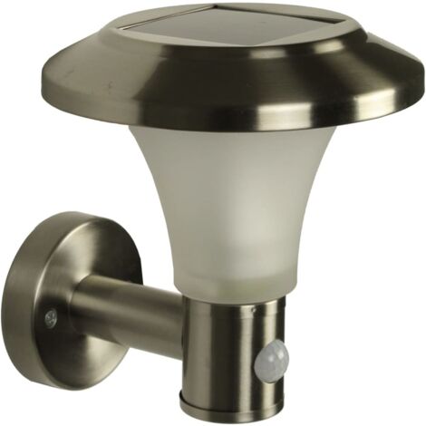 Luxform Lámpara pared de jardín solar LED sensor movimiento Calais