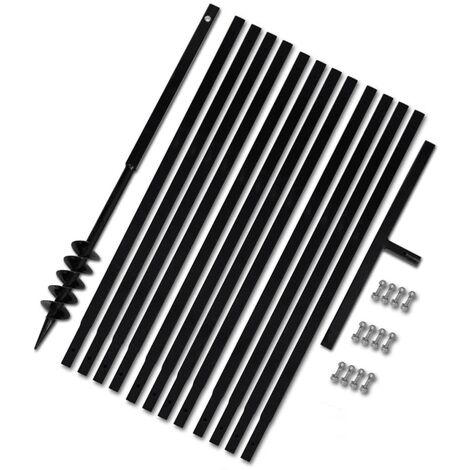 Taladro De Tierra Con Mango 80 mm Con Tubo De Extensión 13 M Acero vidaXL