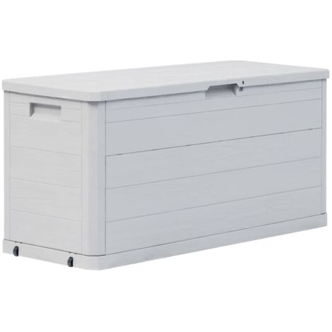 Caja de almacenamiento de jardín 280 L gris claro vidaXL