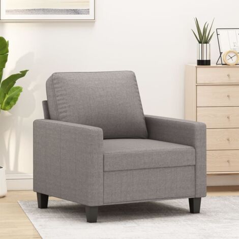 Sillón de tela gris taupé 60 cm vidaXL