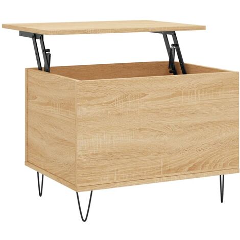 Mesa de centro madera contrachapada roble Sonoma 60x44,5x45 cm vidaXL