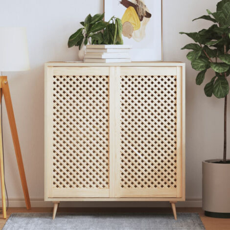 Puertas de armario entramado 2 uds madera pino 49,5x99 cm vidaXL