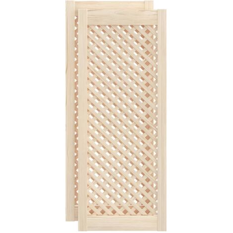 Puertas de armario entramado 2 uds madera pino 39,5x99 cm vidaXL
