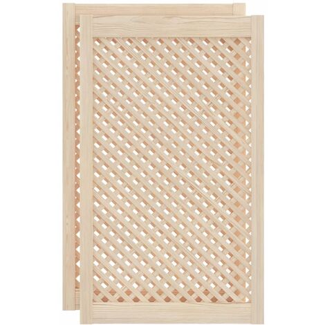 Puertas de armario entramado 2 uds madera pino 59,5x99 cm vidaXL
