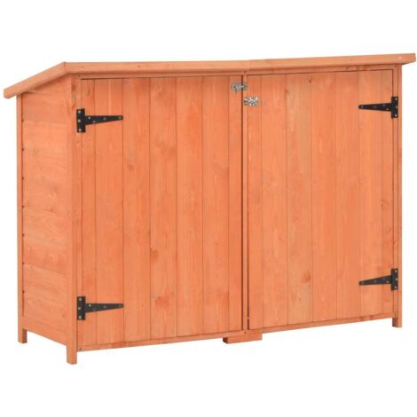 Caseta de almacenamiento de jardín de madera 128x42x91 cm vidaXL