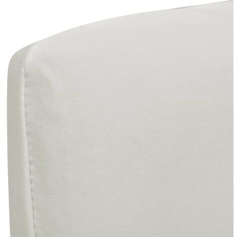 Funda para silla elástica recta 6 unidades crema vidaXL