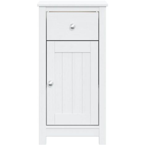 Mueble de baño BERG madera maciza de pino blanco 40x34x80 cm vidaXL